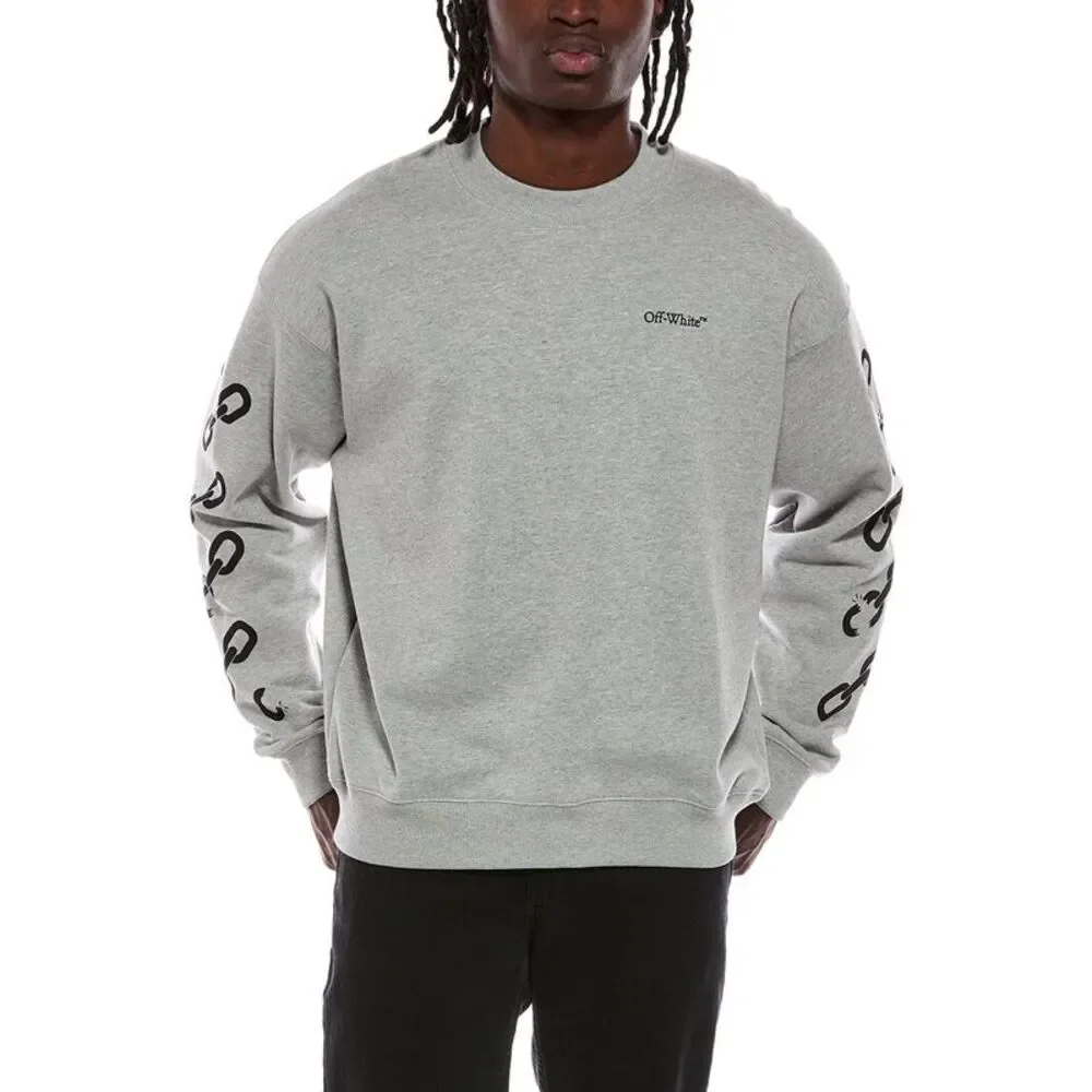 Off-White™ Mens Off-White Crewneck Sweatshirt, Grey